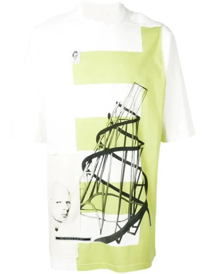 Shop Rick Owens Drkshdw Dark Lime Oversized T-shirt In White
