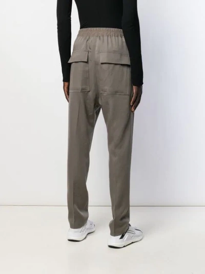 Shop Rick Owens Straight-leg Drawstring Trousers In Grey