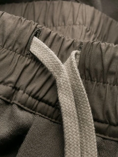 Shop Rick Owens Straight-leg Drawstring Trousers In Grey