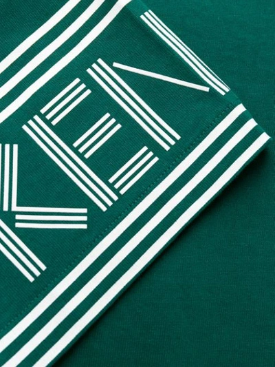 Shop Kenzo Logo Sleeve T-shirt In Green