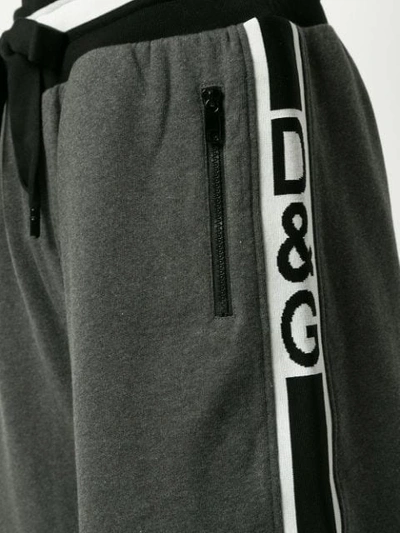 Shop Dolce & Gabbana Layered Track Pants In Grey