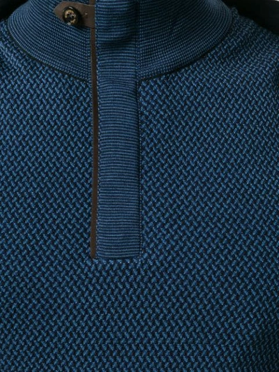 Shop Ermenegildo Zegna High Neck Sweater In Blue