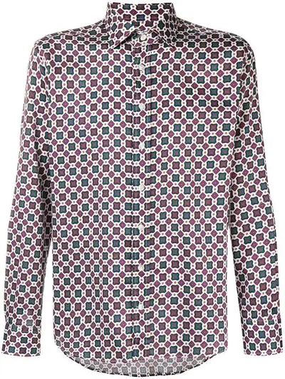 Shop Etro Floral Print Shirt In Pink