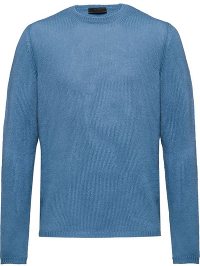 Shop Prada Cashmere Crew-neck Sweater In Blue