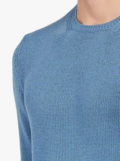 Shop Prada Cashmere Crew-neck Sweater In Blue