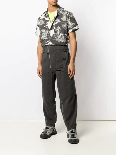 Shop Maison Margiela Distressed Trousers In Grey