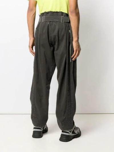 Shop Maison Margiela Distressed Trousers In Grey