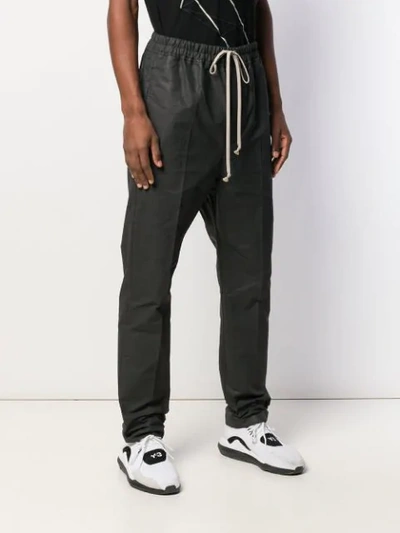 Shop Rick Owens Track Style Tailored Trousers In Black