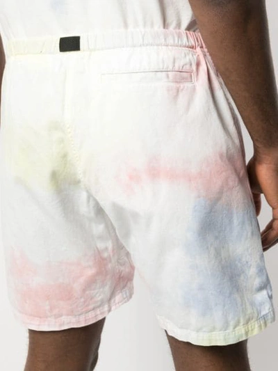 Shop John Elliott Tie-dye Print Shorts In White