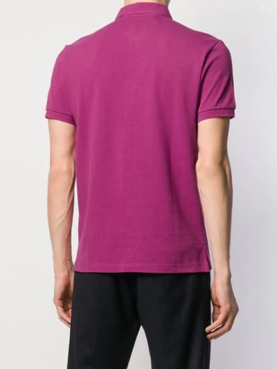 Shop Etro Embroidered Logo Polo Shirt In Pink