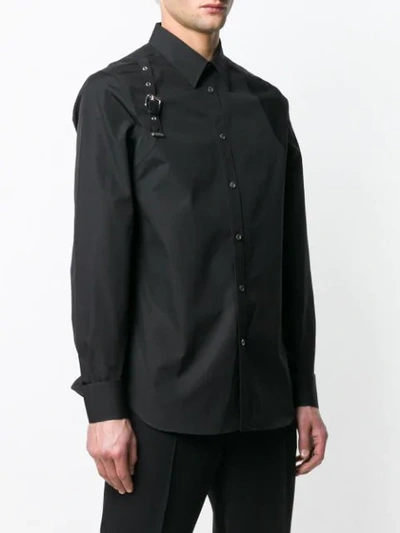 Shop Alexander Mcqueen Hemd Mit Schnalle In Black