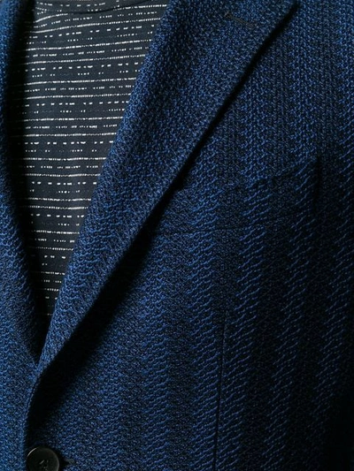 Shop Etro Striped Blazer In 20 Blue