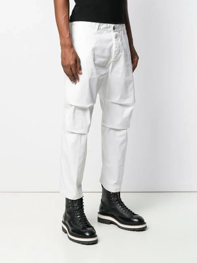 Shop Dsquared2 Tapered Trousers In White