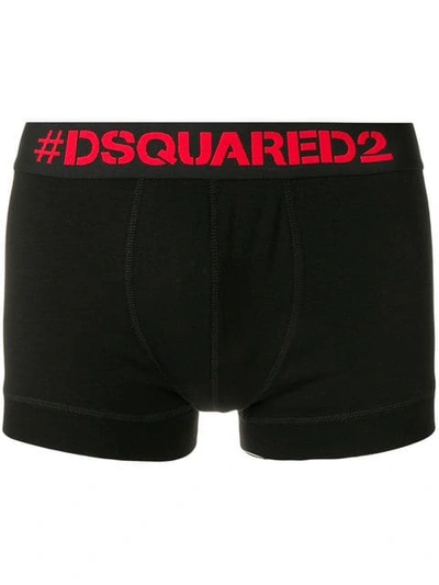 Shop Dsquared2 Logo Band Boxer Shorts In Black
