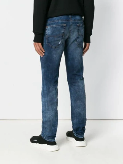 Shop Diesel Faded Slim Fit Jeans In Blue