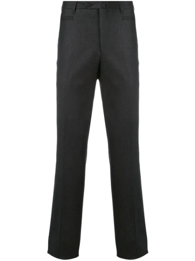 Shop Corneliani Tailored Trousers In Black