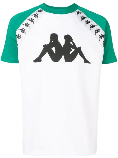 Shop Kappa Logo Print T-shirt In White