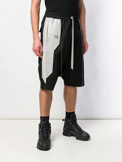 RICK OWENS 六分垮裤 - 黑色