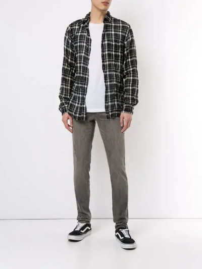 Shop Amiri Skinny-jeans In Distressed-optik - Grau In Grey