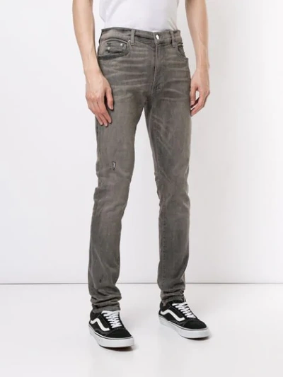 Shop Amiri Skinny-jeans In Distressed-optik - Grau In Grey