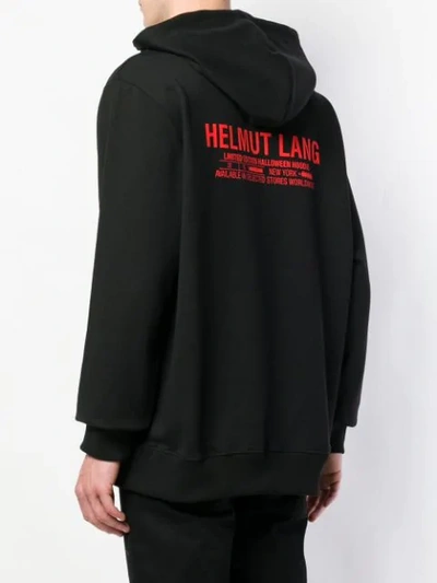 Shop Helmut Lang Halloween Printed Hoodie In Black
