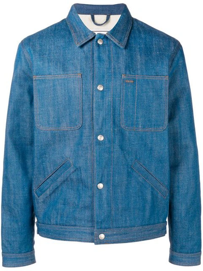 Shop Ami Alexandre Mattiussi Buttoned Denim Jacket In Blue