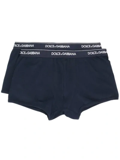 Shop Dolce & Gabbana Logoboxers Two Pack Set In Blue