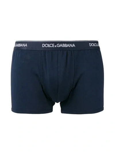 Shop Dolce & Gabbana Logoboxers Two Pack Set In Blue