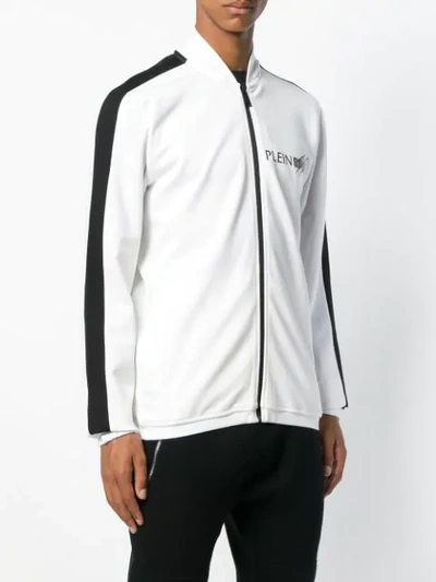 Shop Plein Sport Logo Sports Jacket In White