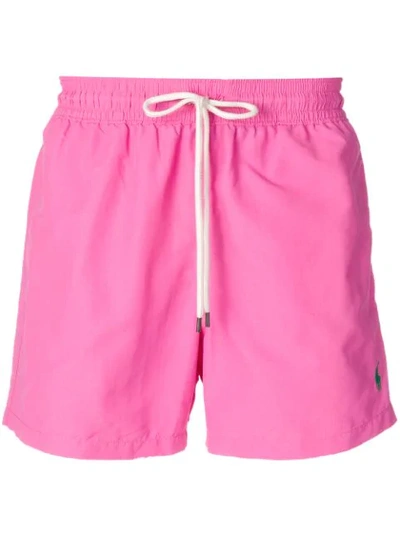 Shop Ralph Lauren Classic Swim Shorts In Pink