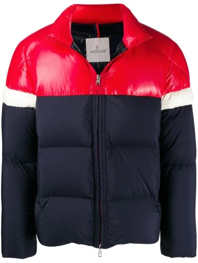 Shop Moncler Fitted Puffer Jacket In Red