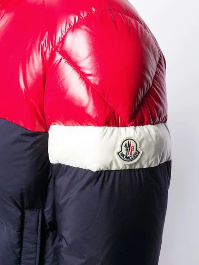 Shop Moncler Fitted Puffer Jacket In Red