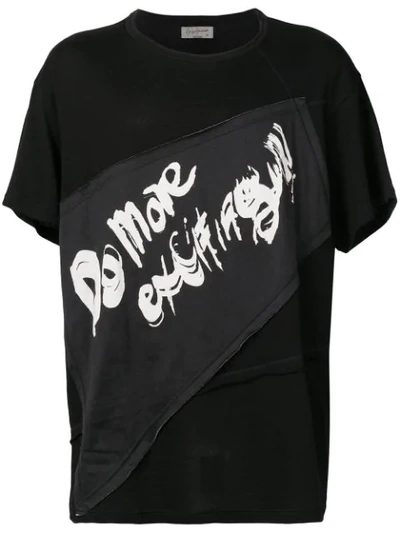 Shop Yohji Yamamoto 'do More' T-shirt - Schwarz In Black