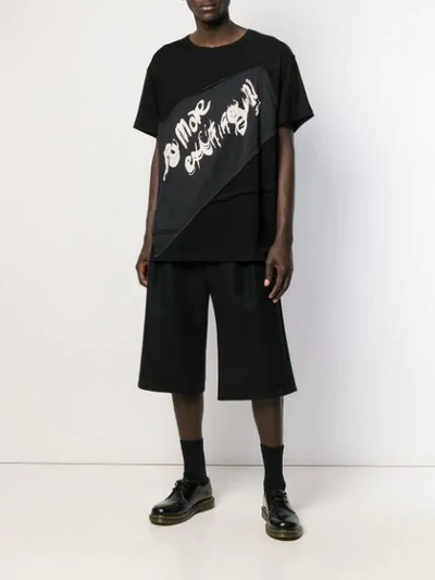 Shop Yohji Yamamoto 'do More' T-shirt - Schwarz In Black