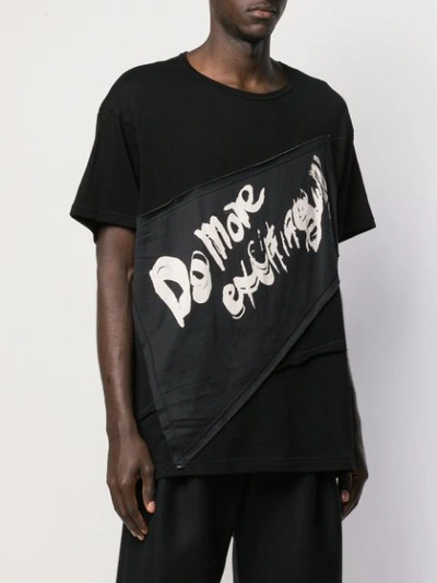 Shop Yohji Yamamoto 'do More' T-shirt - Schwarz In Black