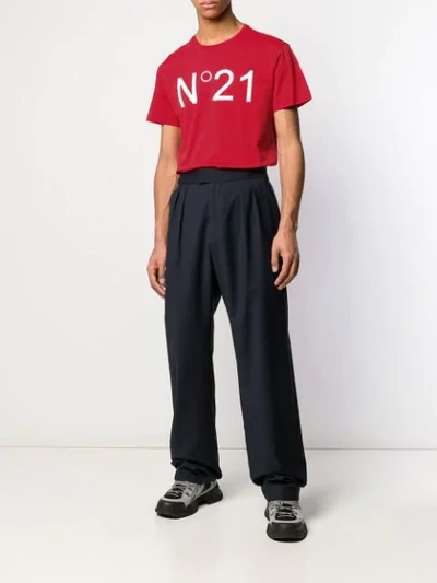 Shop N°21 Logo Print T In Red