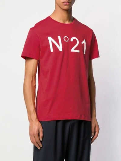 Nº21 LOGO PRINT T-SHIRT - 红色