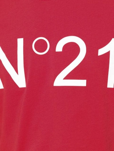 Shop N°21 Logo Print T In Red