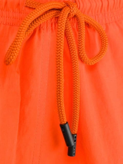 Shop Etro Drawstring Waist Swim Shorts In Orange