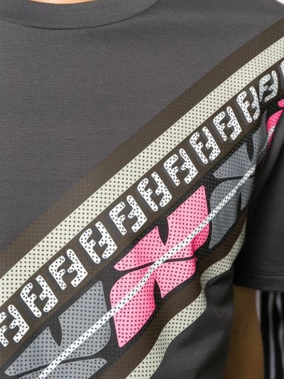 Shop Fendi Ff Diagonal Motif T In F0ty6 Black Pink