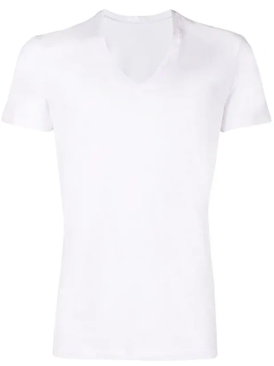 Shop La Perla Skin V-neck T-shirt In White