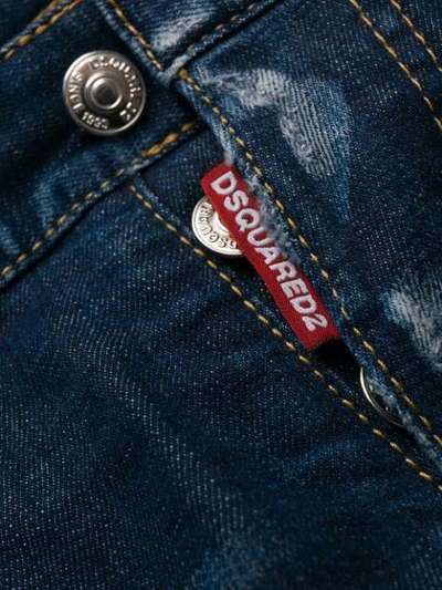 DSQUARED2 DISTRESSED TAPERED JEANS - 蓝色