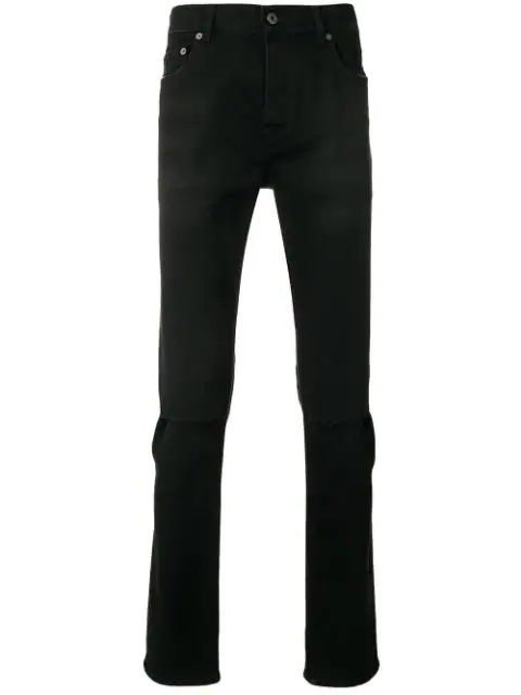 Valentino Stitch Detailed Skinny Jeans In Black | ModeSens