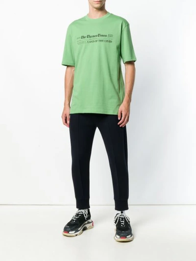 Shop Thames Logo Print T-shirt - Green