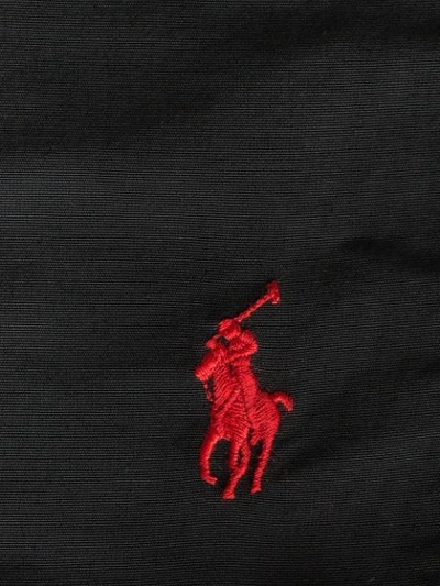 Shop Polo Ralph Lauren Logo Embroidered Swim Shorts In Black