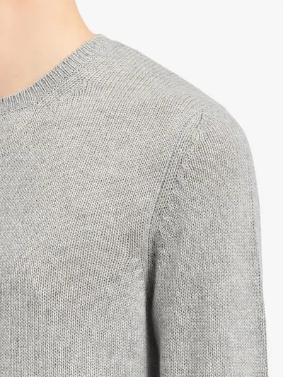 Shop Prada Cashmere Crew-neck Sweater In Grey