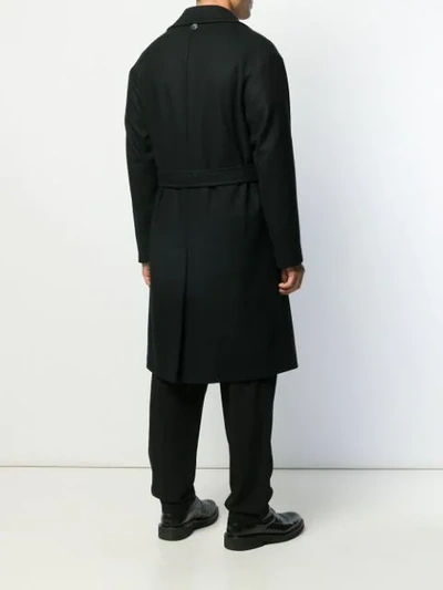 Shop Hevo Belted Trench Coat In Black