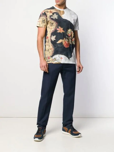 Shop Etro Printed T In Blue