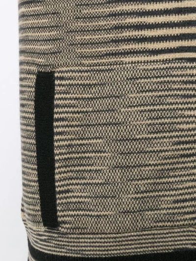 Shop Missoni Striped Zip-up Hoodie In Neutrals