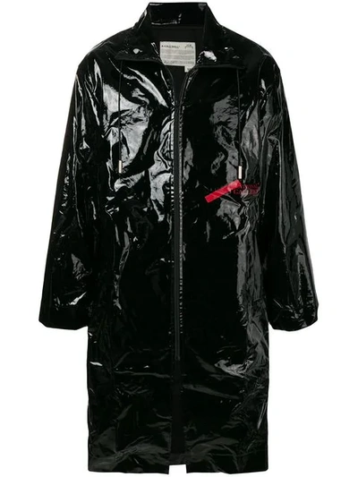 Shop A-cold-wall* Zipped Pvc Coat In Black